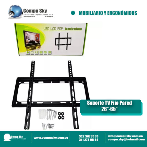 Soporte de TV fijo 26" a 65"